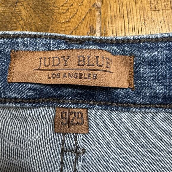 Judy Blue Wide Leg Baggy High Waisted Jeans Braided Sides Stretch Women’s 9/29 - Picture 2 of 8